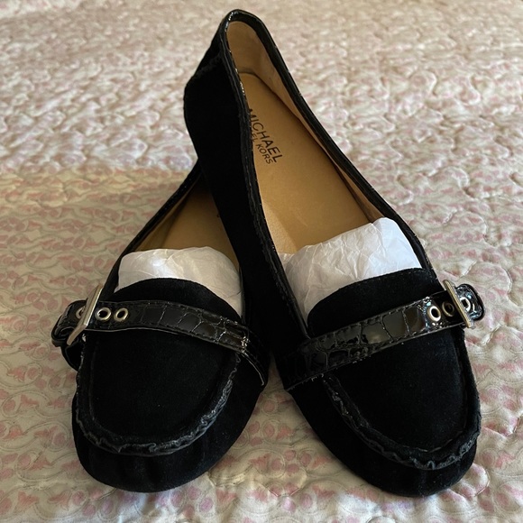 Michael Kors Shoes - Michael Kors Black Suede Flats, Size 8M